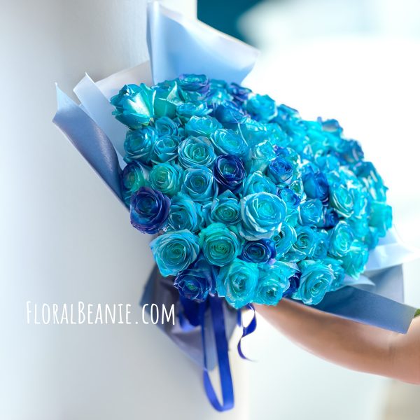99 Blue Rose Bouquet