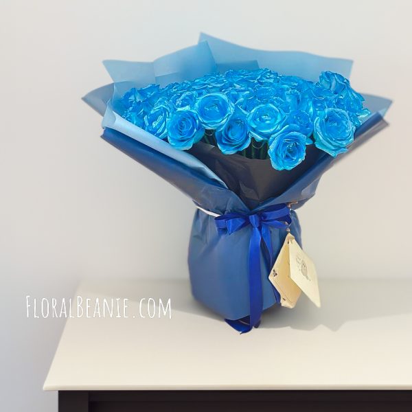 99 Blue Rose Bouquet