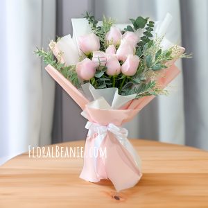 Pink Rose and Greens Bouquet