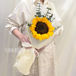 Sunflower and Eucalyptus Bouquet