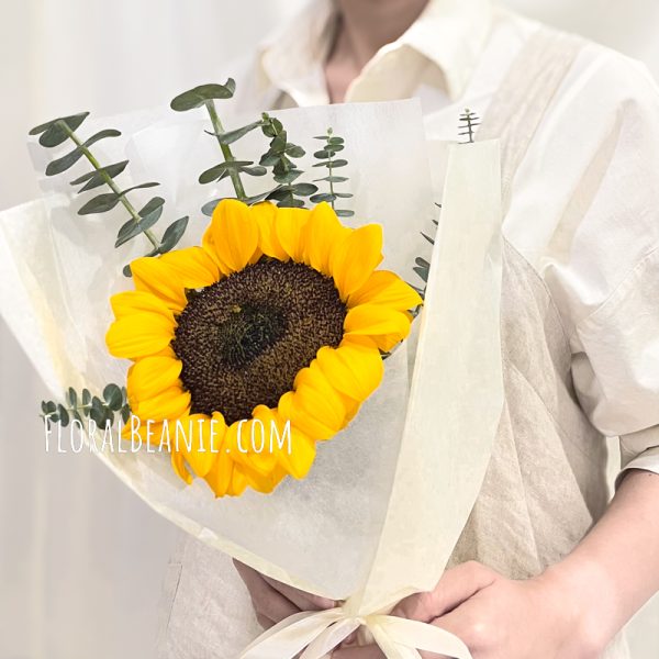 Sunflower and Eucalyptus Bouquet