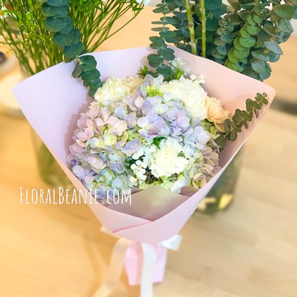 Sweet Pink Purple Hydrangea Bouquet
