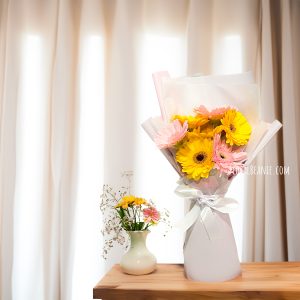 Pink and Yellow Daisy Bouquet