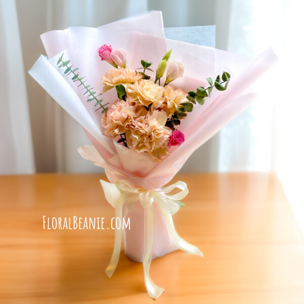 Champagne Carnation Bouquet