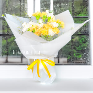 Cheerful Yellow Carnation Bouquet
