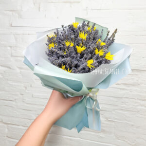 Flower Delivery Singapore 16 Lavendar and Yellow Flower Bouquet