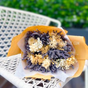 Flower Delivery Singapore 9 Lavender and Dried Flowers Bouquet Top View