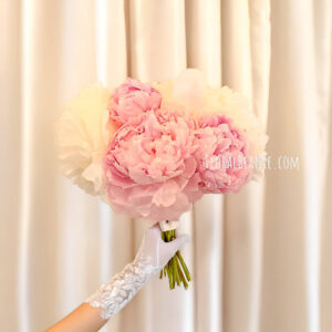 Flower Delivery Singapore 25 Pink and White Peony Bridal Bouquet