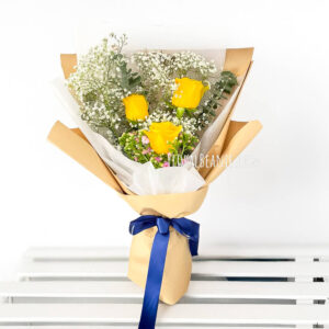 Flower Delivery Singapore 28 Rustic Yellow Rose Bouquet